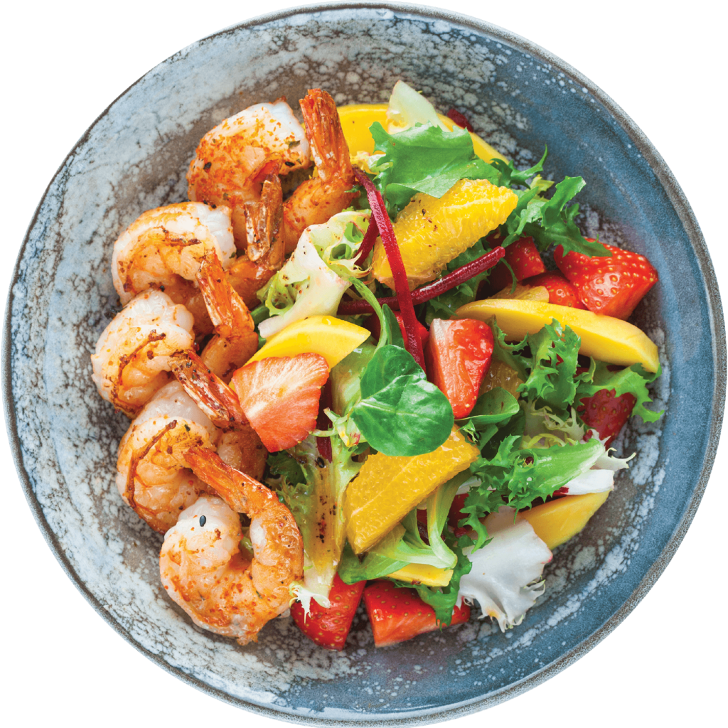 Salat mango ja krevettidega