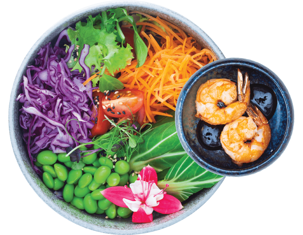 Bowl hiidkrevettidega